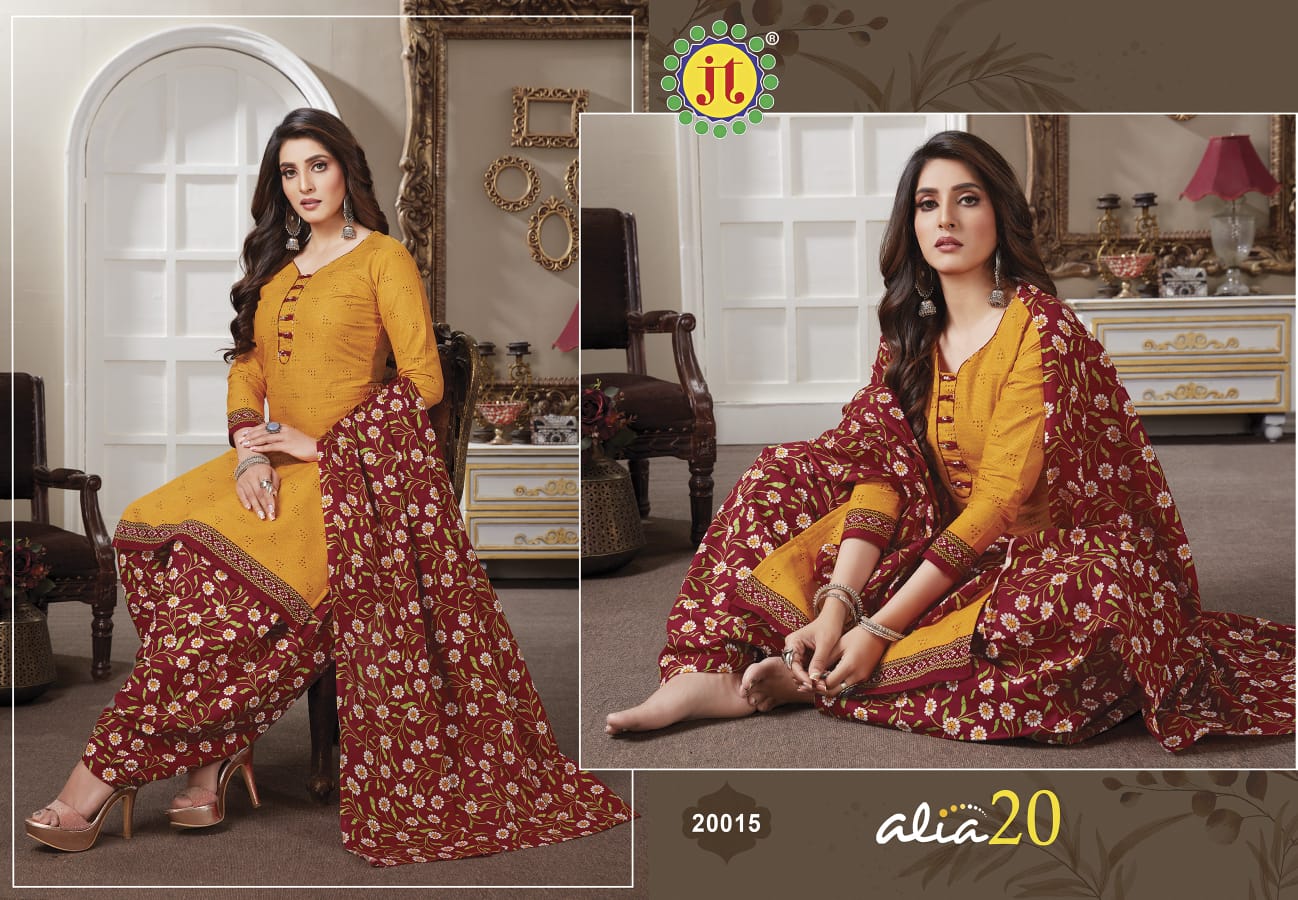 Jt Alia 20 Casual Daily Wear Printed Cotton Dress Material Collection